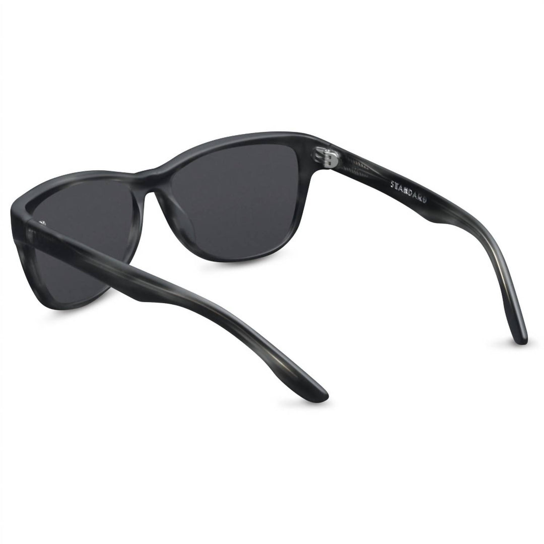 men's standard sunglasses in matte grey tortoise / grey lens