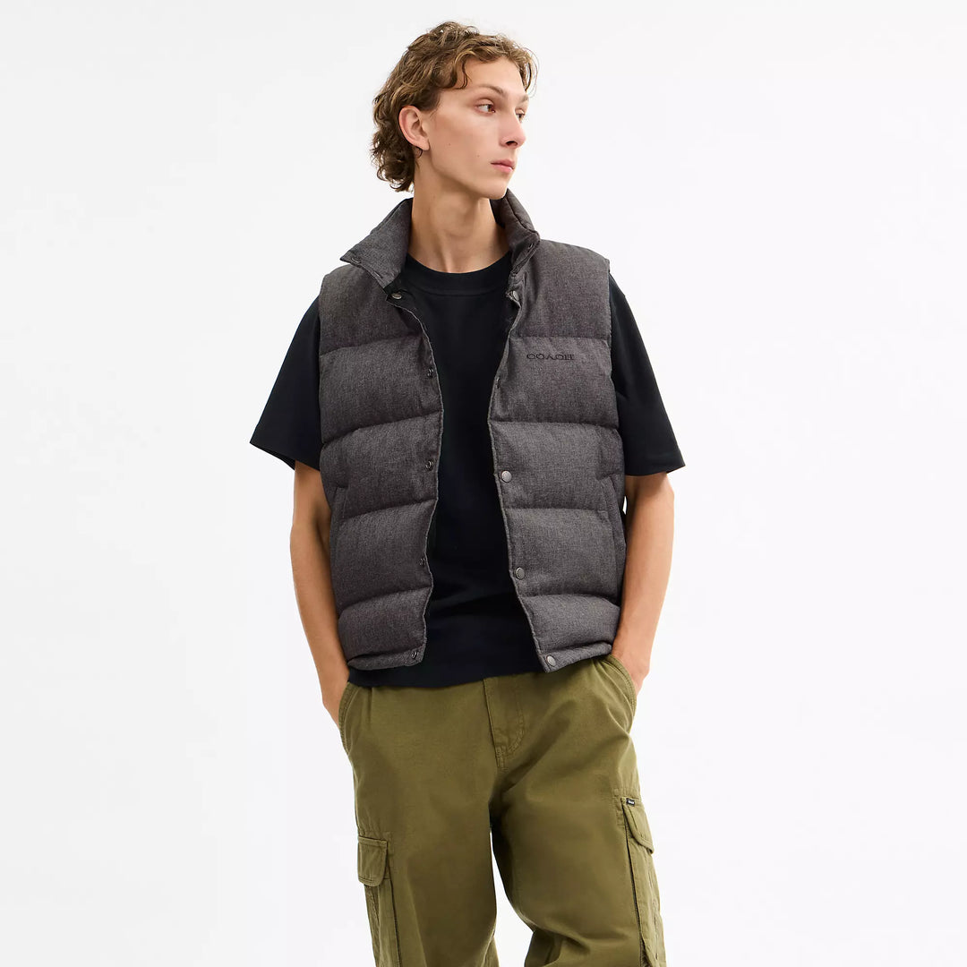 solid down vest