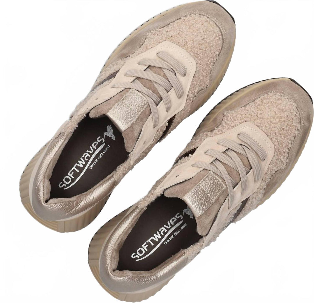 women's akeria sneaker in crème/crème