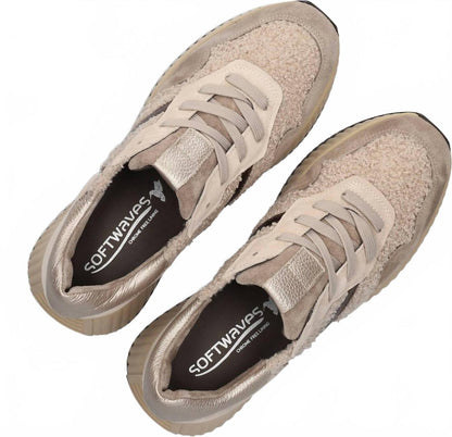 women's akeria sneaker in crème/crème