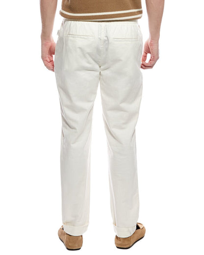 linen-blend stretch cuff pant