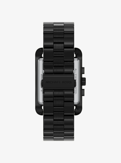 oversized monroe black-tone watch