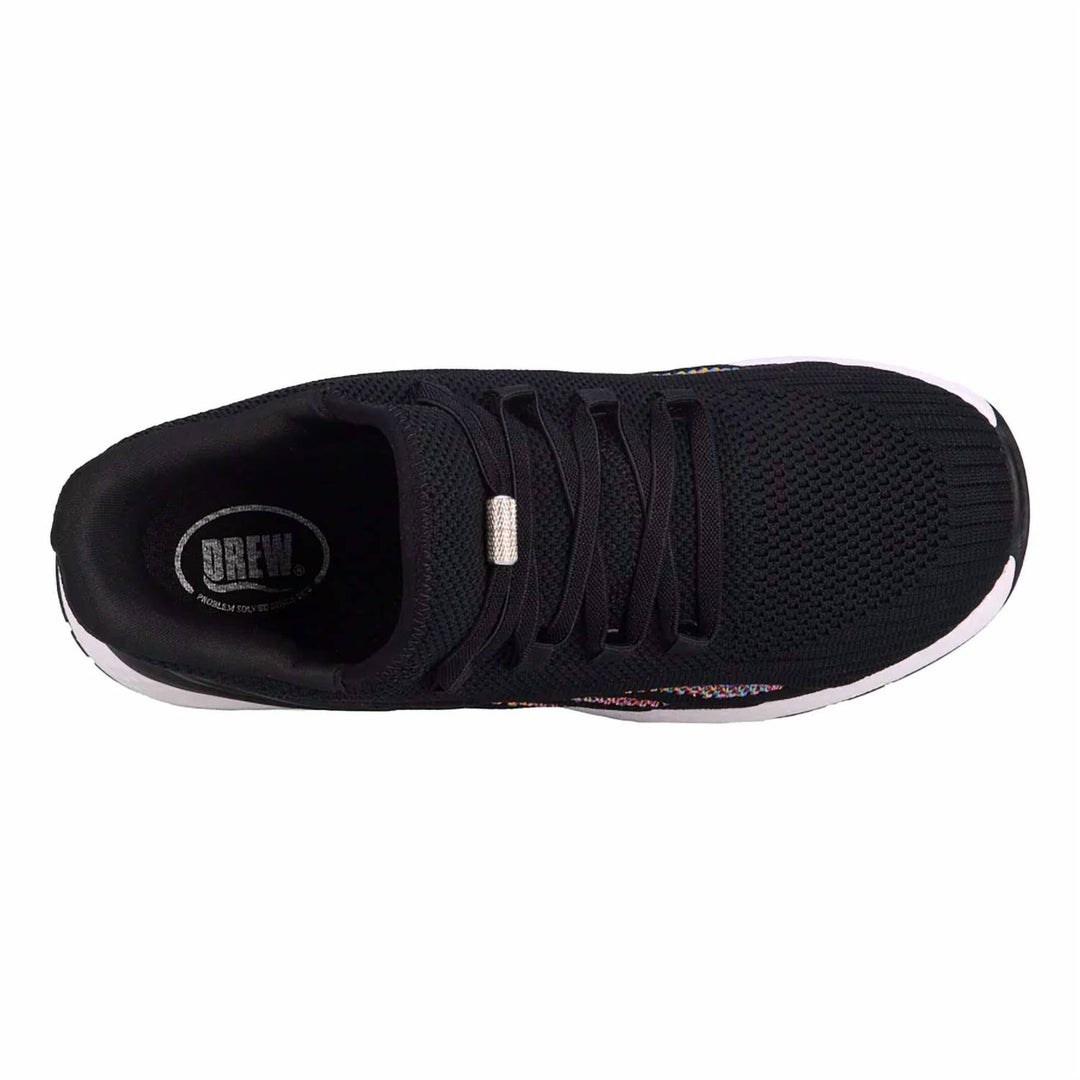 women halo sneakers in black mesh combo