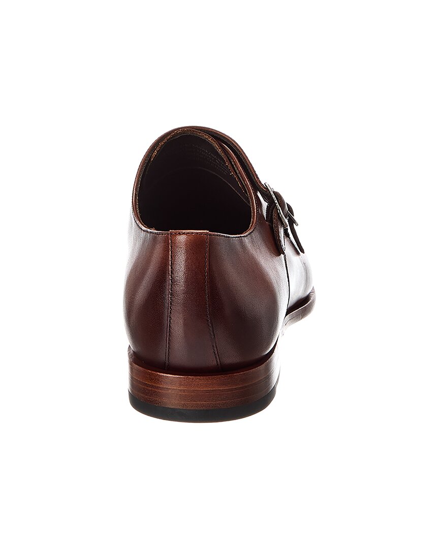 apron double monk leather loafer