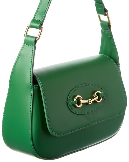 reagan leather shoulder bag, os, green