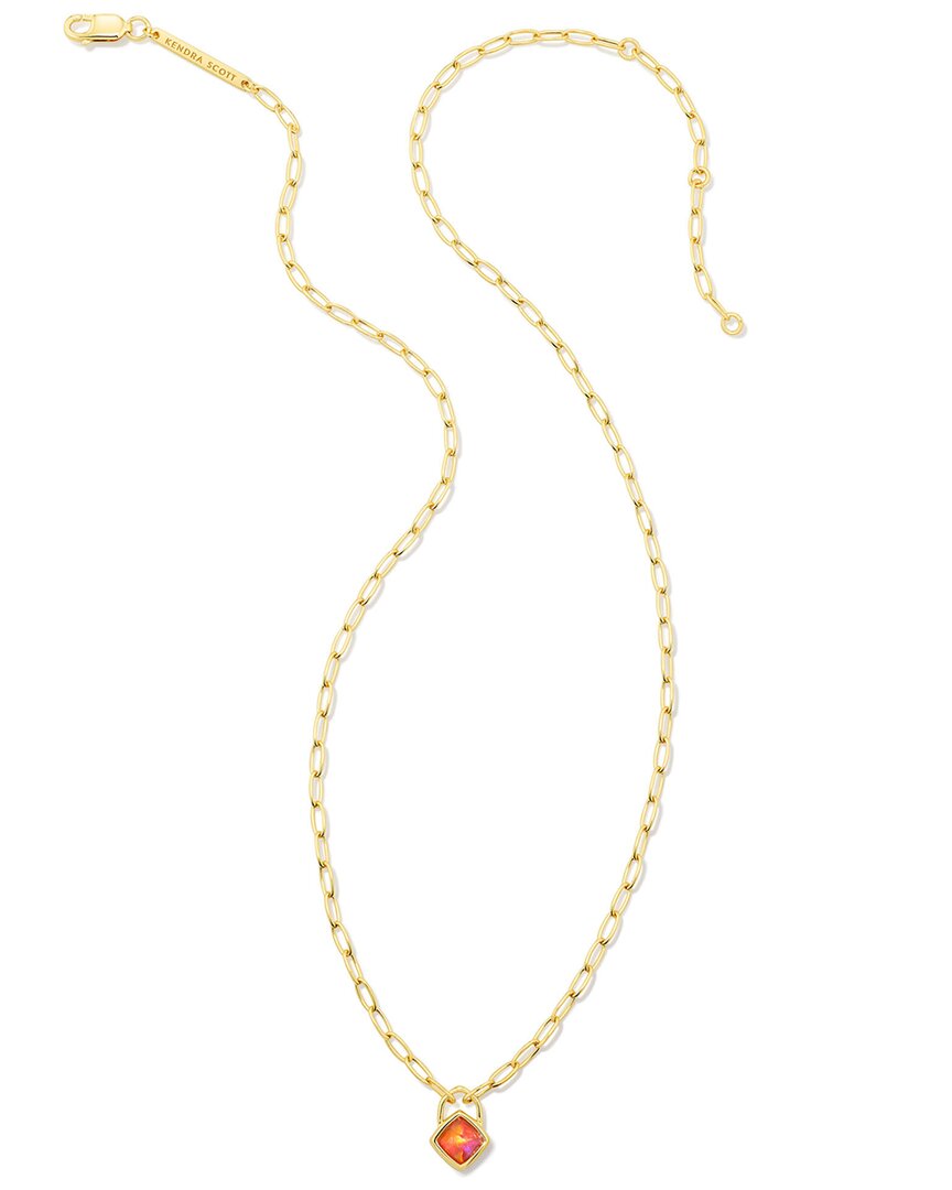 greer paperclip 18k over silver kyocera bello opal pendant