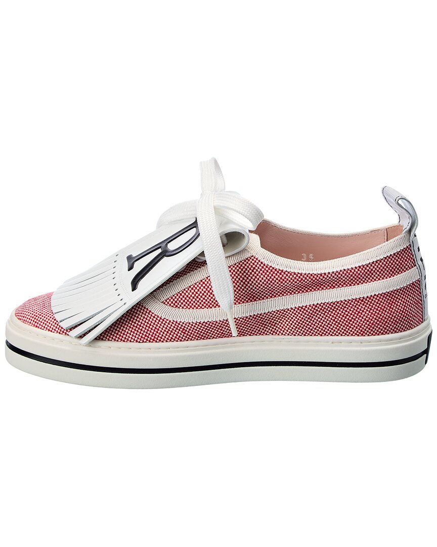 call me vivier patch canvas & leather sneaker