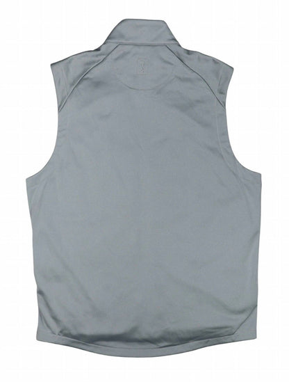 men's full-zip thermal stretch fleece lining golf vest in quarry