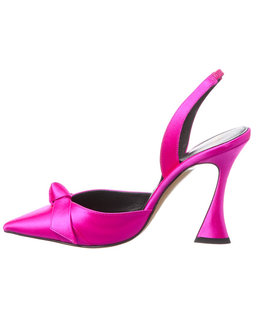 clarita bell satin slingback pump