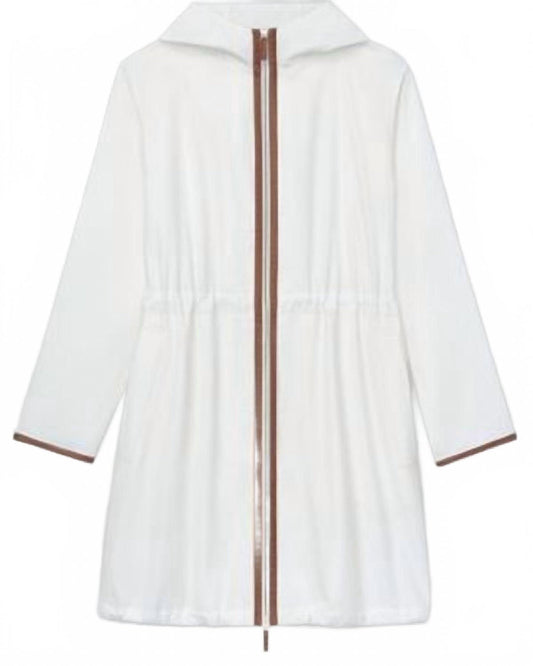 XSmall - white with leather trim