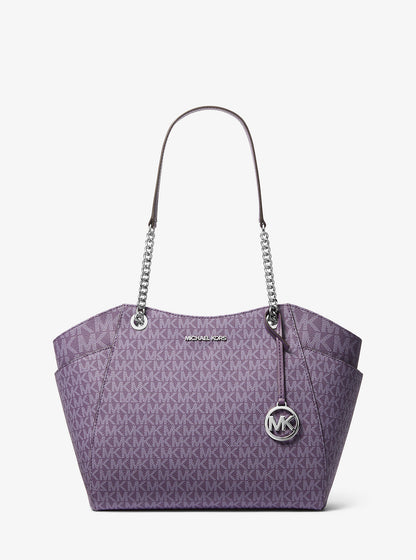 jet set large signature logo shoulder bag