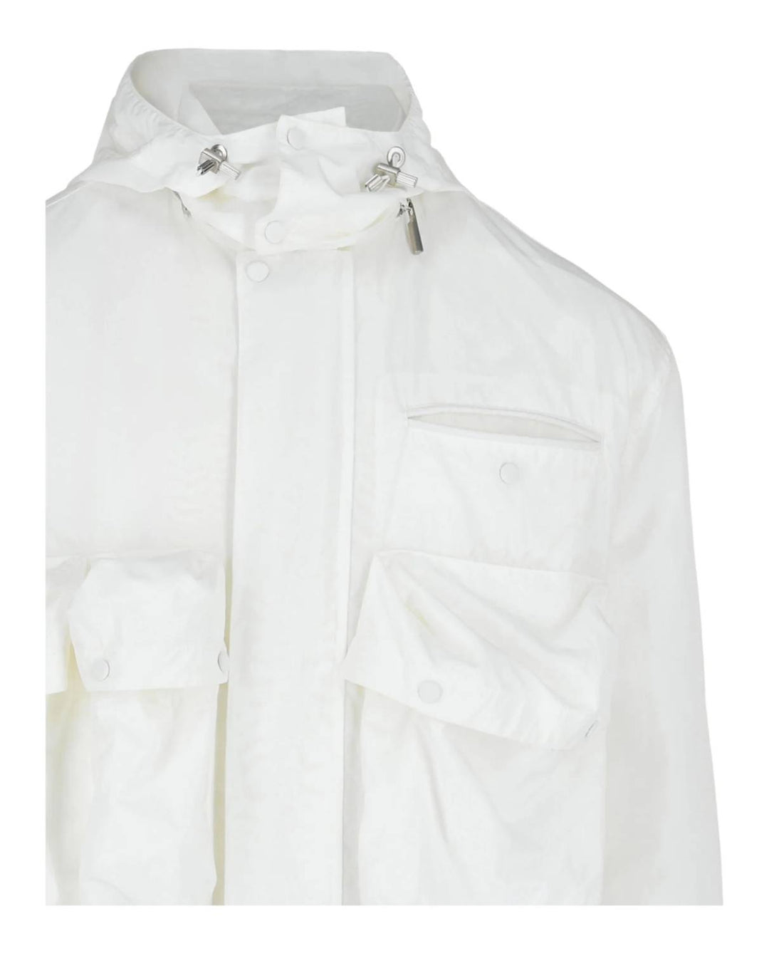 men's hooded utility jacket in white