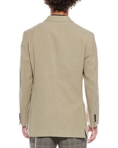 relaxed linen tuxedo jacket