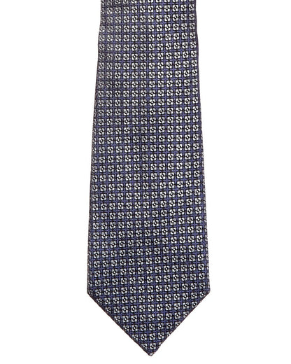 blue squares silk tie
