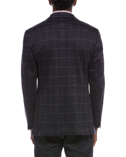 classic knit wool-blend blazer