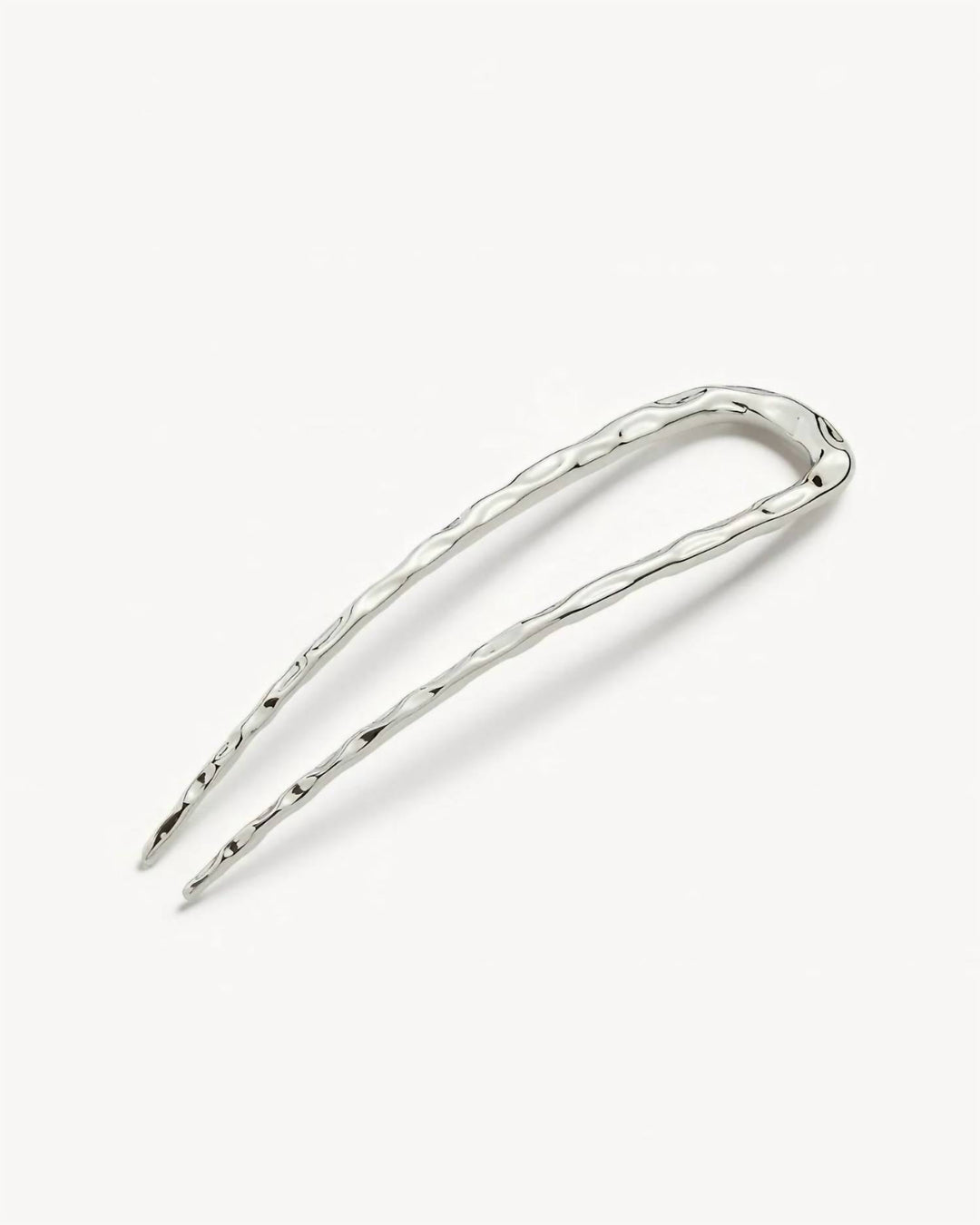women's midi wavy french hair pin in silver