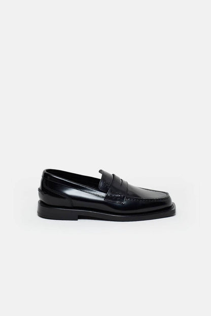 women's italian leather loafers in black