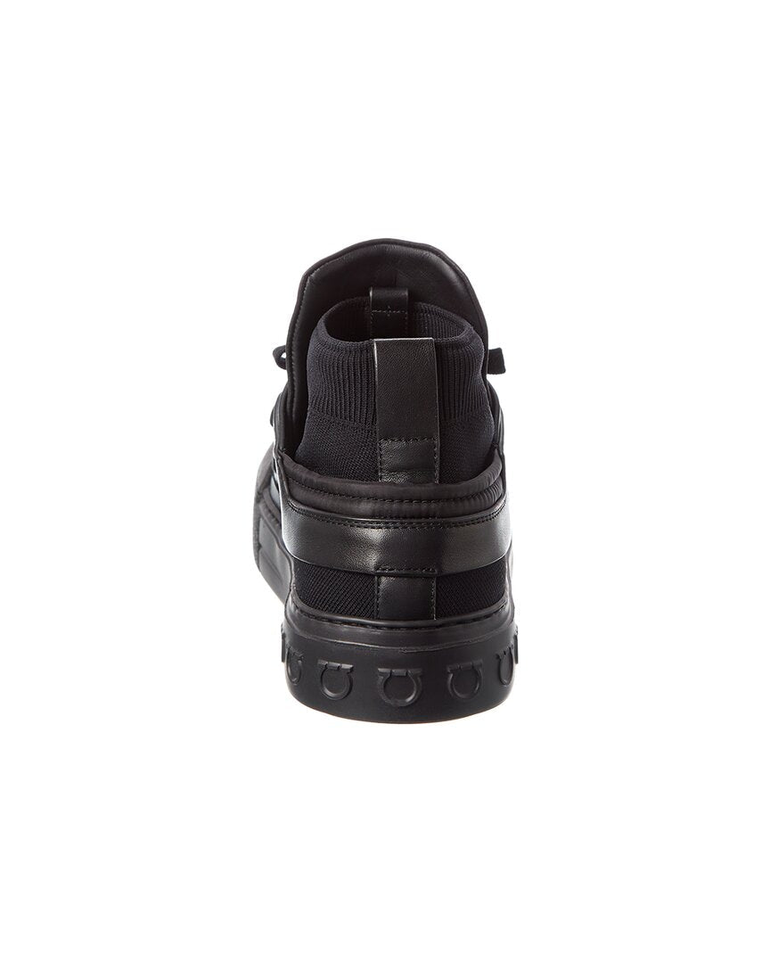 ferragamo neely leather sneaker