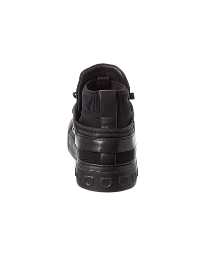 ferragamo neely leather sneaker