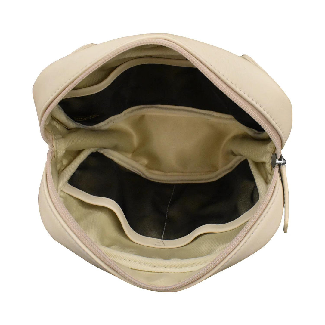 zip belt bag in bone