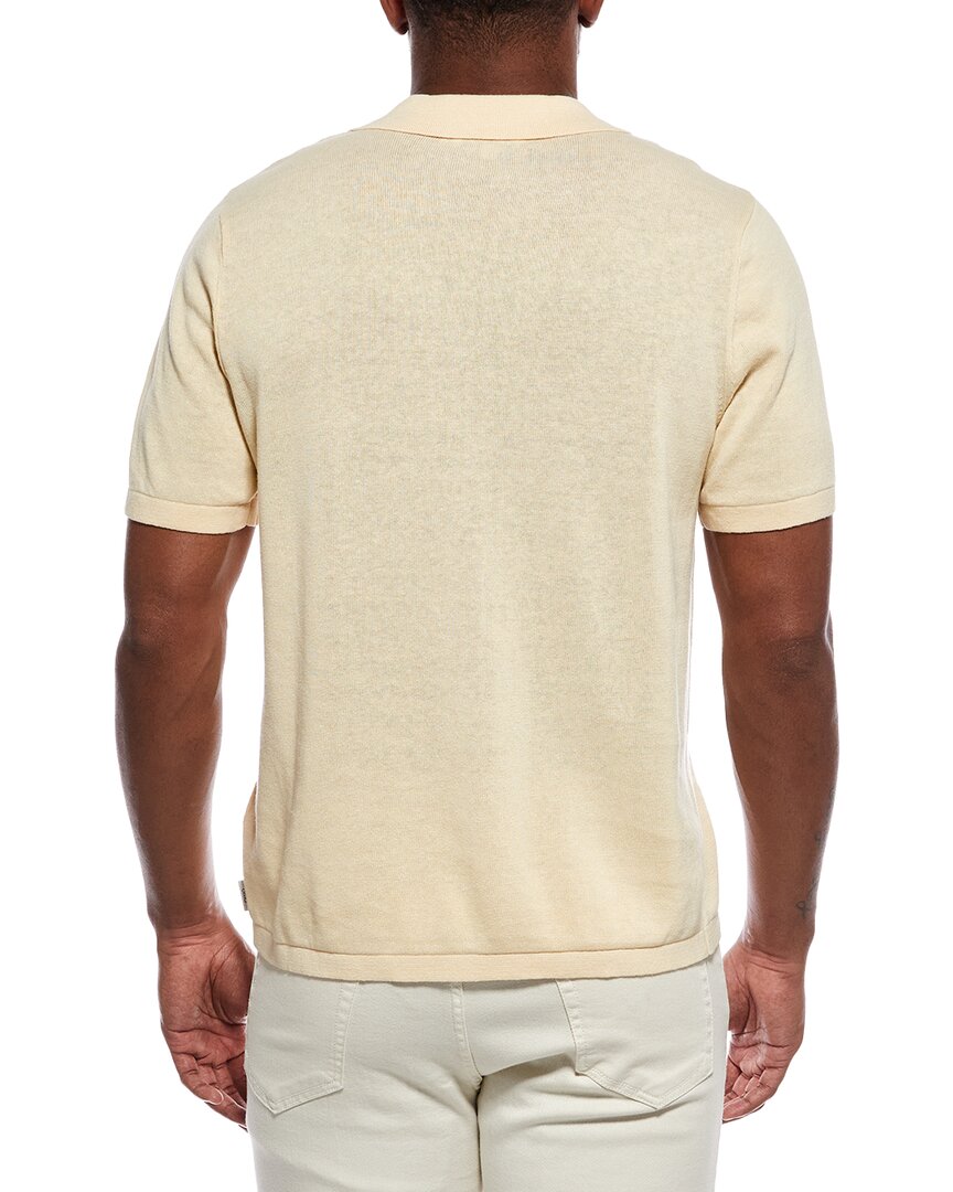 linen-blend camp shirt