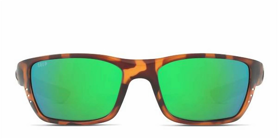 men's whitetip reader sunglasses in matte retro tortoise/green mirror 580p
