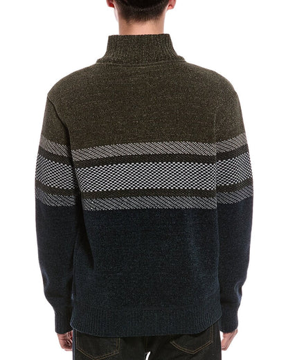 semi fit 1/4-zip mock neck sweater