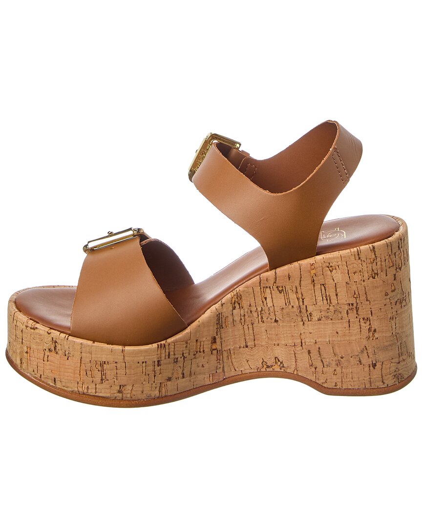 kamia leather wedge sandal
