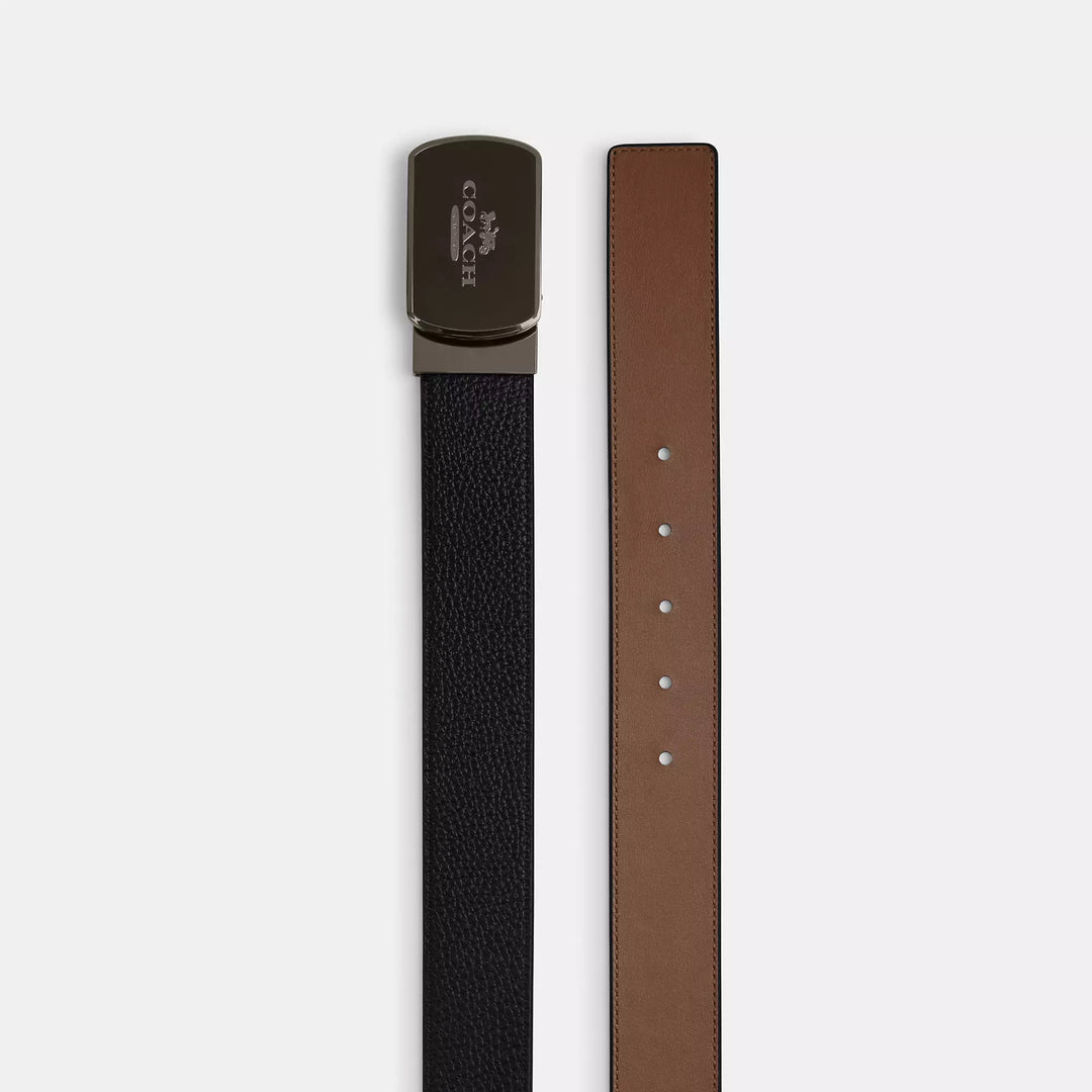plaque buckle cut to size reversible belt, 38 mm