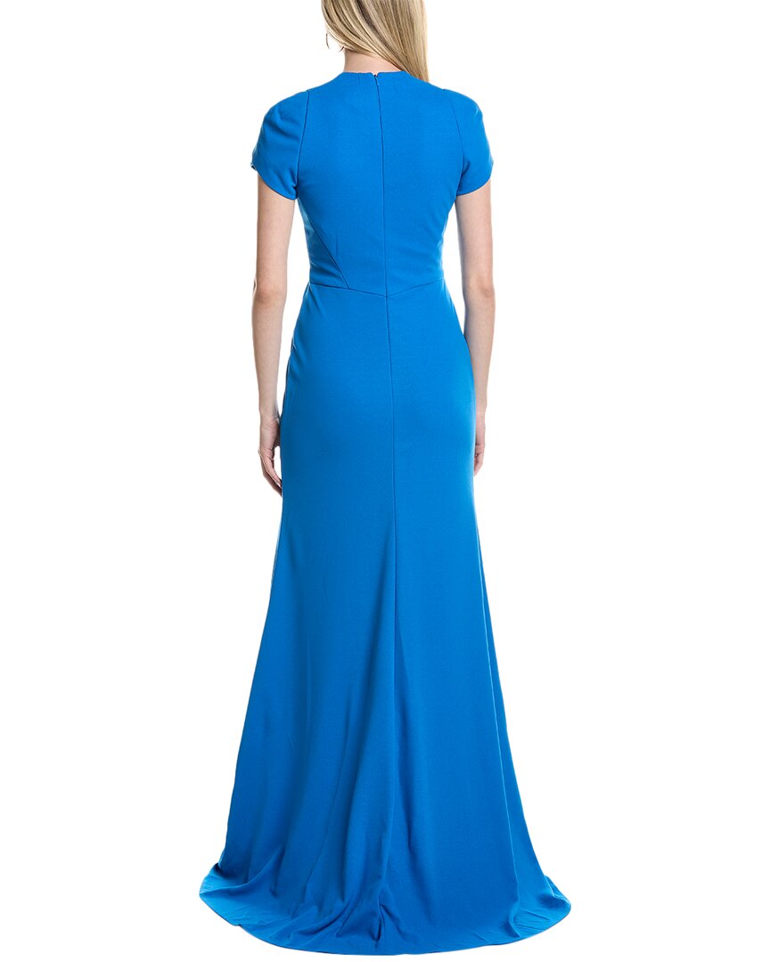 v-neck crepe gown