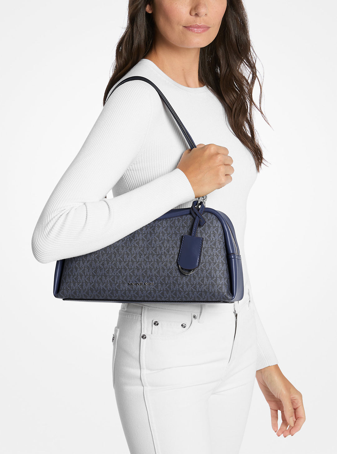 cecily medium signature logo shoulder bag