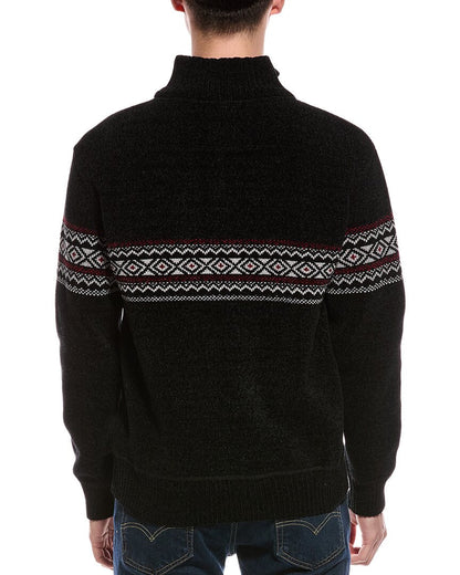 semi fit 1/4-zip mock neck sweater