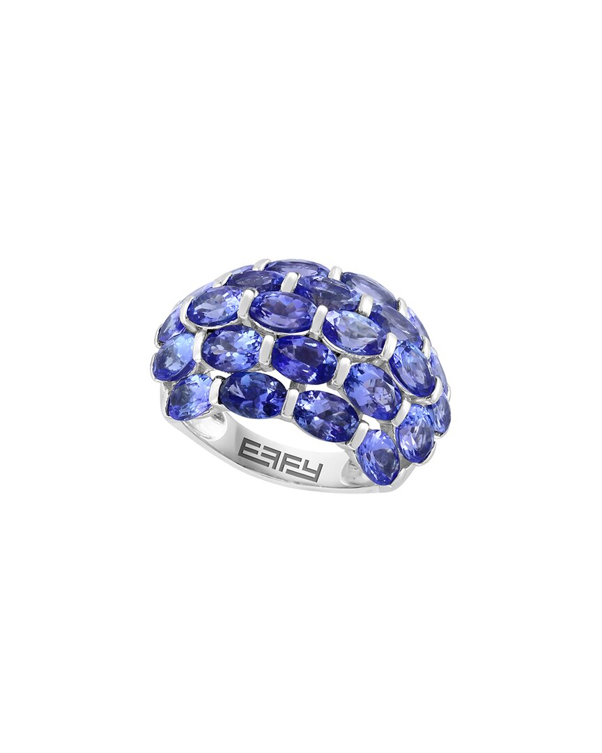 silver 8.84 ct. tw. tanzanite ring