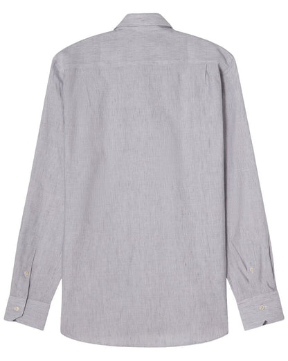 reynolds micro stripe linen-blend shirt