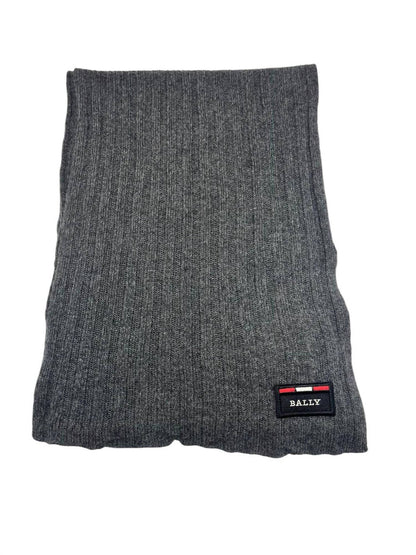 men's knit wool scarf in anthracite