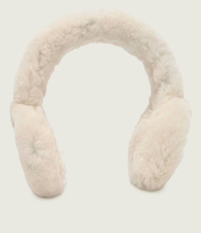 sheepskin wireless earmuffs in chestnut
