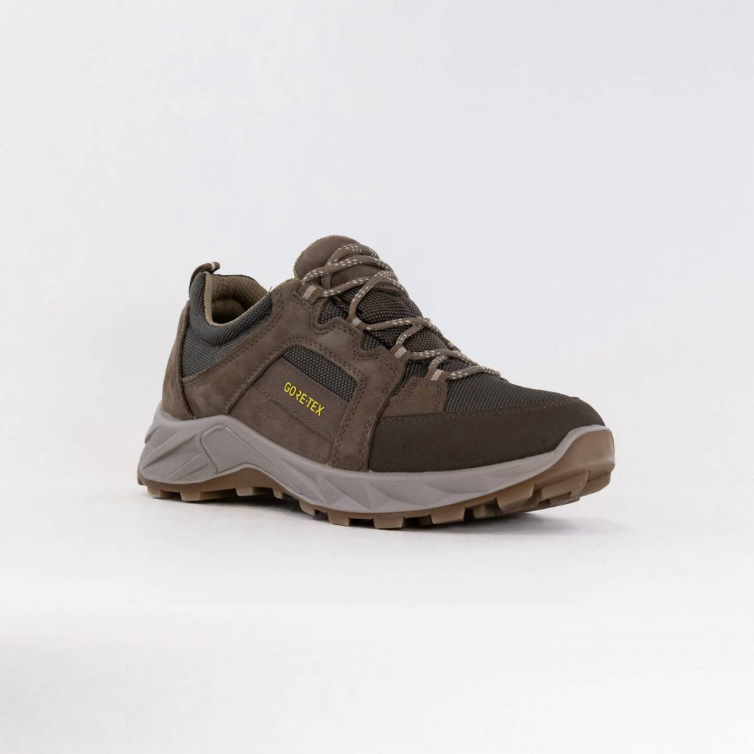 men's sting gore-tex lace up sneaker in beige/grey