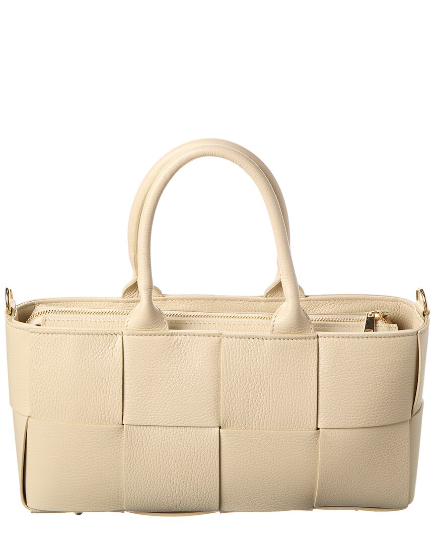samantha hand-woven leather shoulder bag