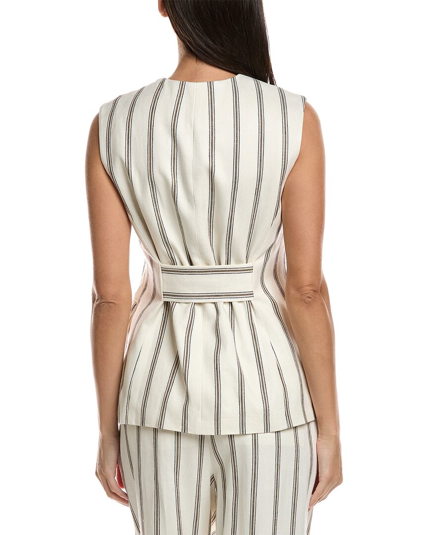 noa linen-blend vest