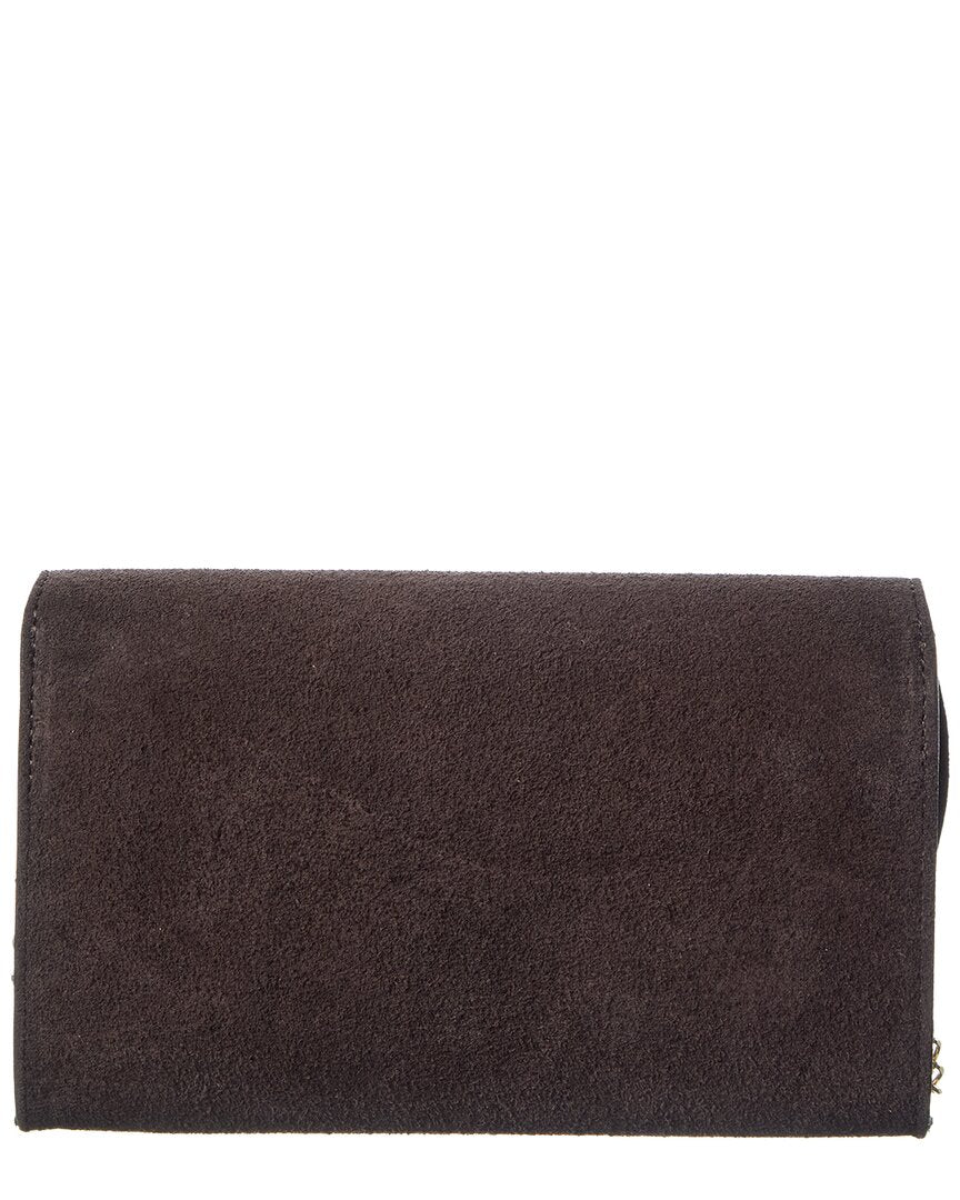 dora suede clutch