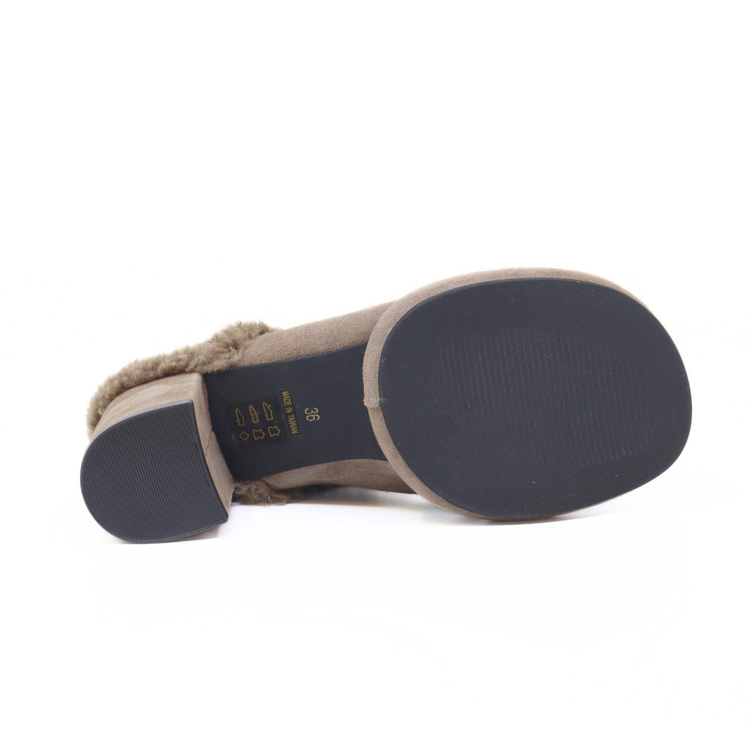 women's mod winter mules in taupe