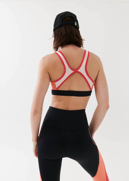 high press sports bra in persimmon