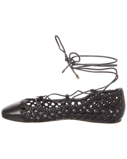 tresse leather ballerina flat
