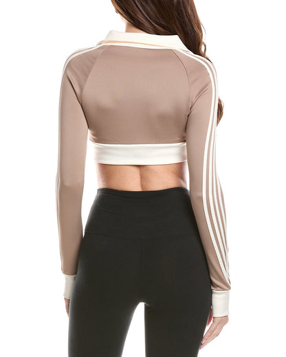 4 stripes two-way zipper cropped track jacket