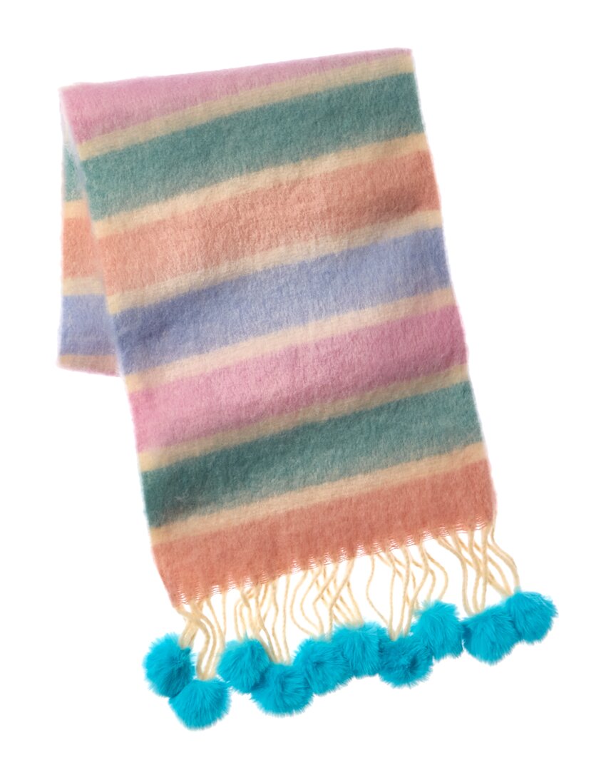 stripe scarf, blue