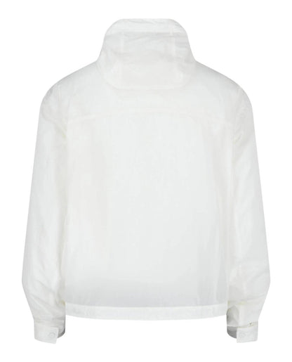 men's hooded utility jacket in white