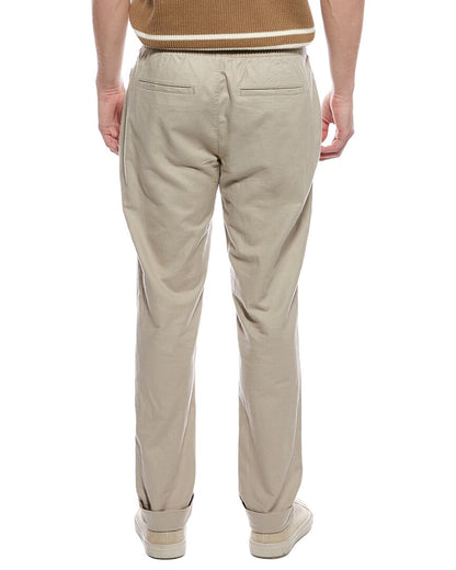 linen-blend stretch cuff pant