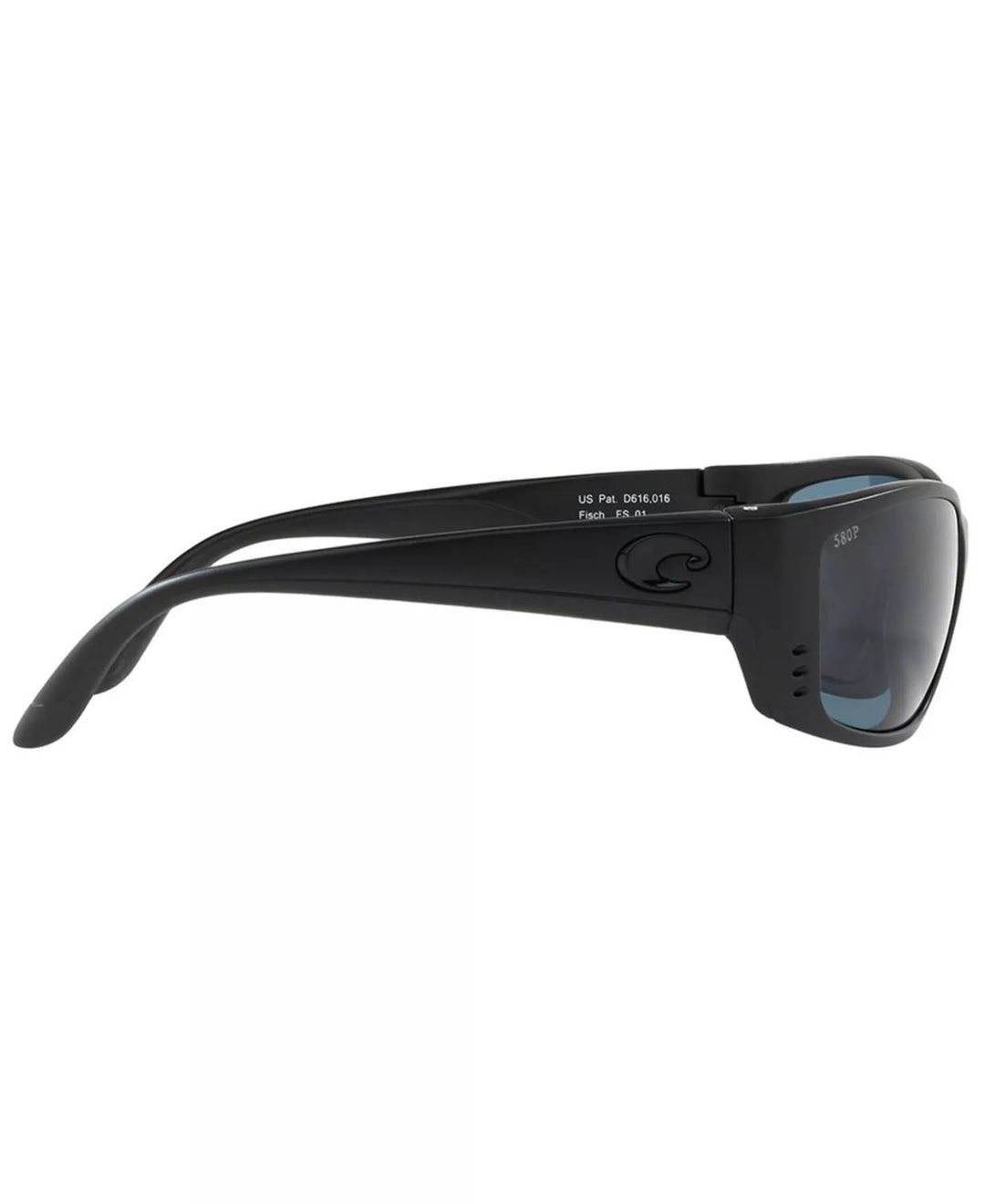men's fisch polarized sunglasses in blackout/grey polarized-580p, 64 mm