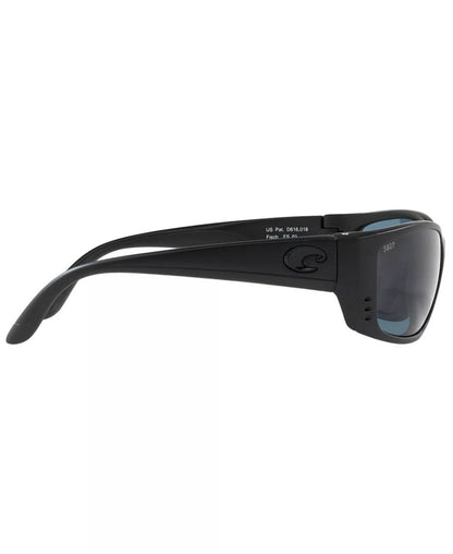 men's fisch polarized sunglasses in blackout/grey polarized-580p, 64 mm