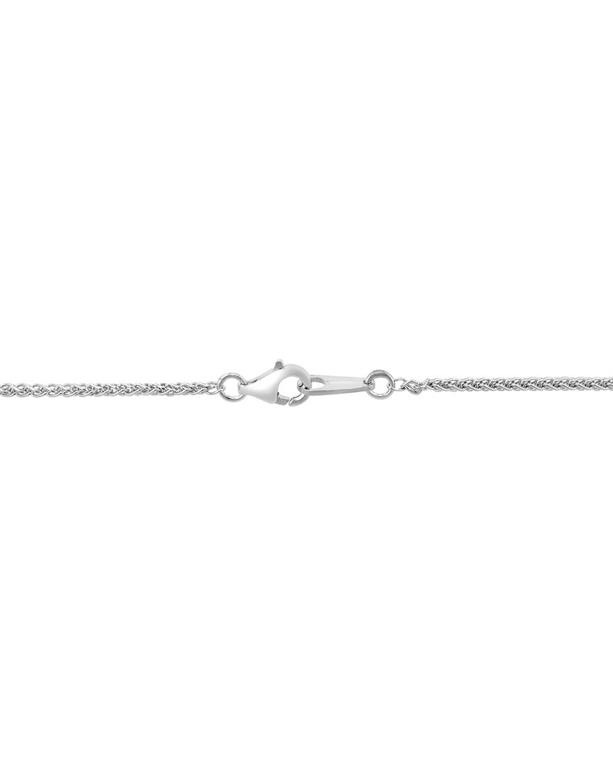 silver 5.32 ct. tw. diamond & green amethyst necklace